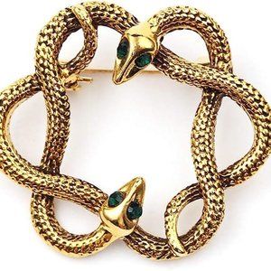 Zara Gold Cobra Snake Brooches